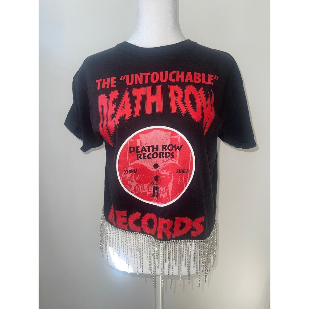 Deathrow records rhinestone top